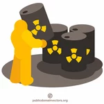 Beczki z odpadami promieniotwórczymi