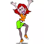 فتاة ذات الشعر الأحمر الرقص صورة ناقلات