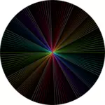 Векторное изображение радуги света в темную линию искусства