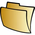 Clipart vetorial de ícone de pasta listrado