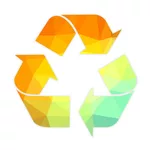 Recyklační symbol barevný vzor