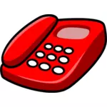 בתמונה וקטורית של טלפון אדום