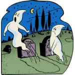Fantome in cimitir