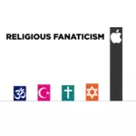 Religiøs fanatisme symbol vektor image