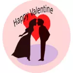 Ilustración de vector de feliz San Valentín