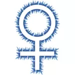 Skyline kvinnelige symbol