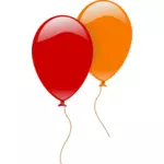 Ilustracja wektorowa dwóch pływających balonów