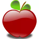 Vector afbeelding van glimmende rode appel