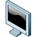 Imagem isométrica do vetor da tela de LCD