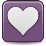 Quadratische Herz Favoriten Link Vektor-Bild