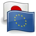 Рисунок из флаги ЕС и Японии