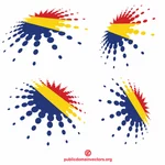 Formas de semitonos con bandera rumana