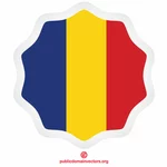 Rumänska flaggan klistermärke etikett