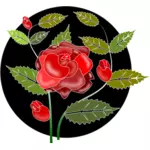 Glänsande rosor dekoration