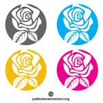 קונספט של סוג לוגו ורד