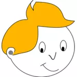 Vektor illustration av en blond pojke