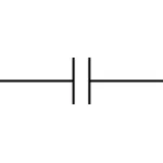 Vector de la imagen símbolo RSA electrónica del condensador