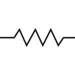 Image clipart vectoriel du symbole de condensateur électronique RSA