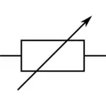 RSA IEC resistor variable símbolo vector de la imagen