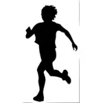 Silueta běžící muž vektorový obrázek