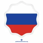 Etykieta rosyjskiej flagi
