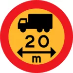 знак транспортного средства 20 м векторная иллюстрация