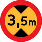 3,5 m trafic rutier semn vector illustration