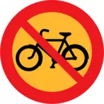 Ilustracja wektorowa znak ruchu nie rowery