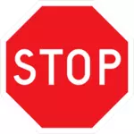 Punaisen STOP-varoitusmerkin vektorikuva