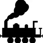 Gráficos de vetor silhueta de locomotiva a vapor