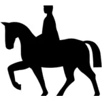 Horserider قدما الطريق علامة رمز رمز صورة المتجه