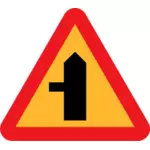 Persimpangan tanda samping jalan persimpangan vektor
