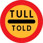 Tull powiedział wektor znak drogowy