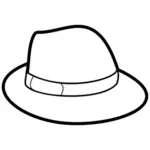 आदमी की टोपी बाह्यरेखा वेक्टर छवि