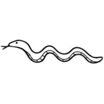 Käärmeen ääriviiva vektori kuva