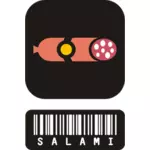 Imagem de vetor de ícone de salame