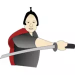 Samurai-Kerl-Vektor-Bild