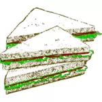 Три бутерброды с салатом