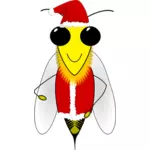 Santa honey bee vektor image
