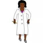 Imagem vetorial de Africano-americano cientista feminino