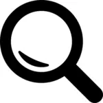 Clip art wektor z ikonę szkła powiększającego wyszukiwania