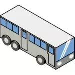 Izometrické autobus vektorové ilustrace