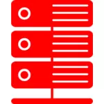 Røde virtuelle serveren vector illustrasjon