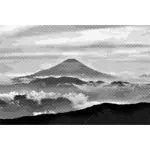 Svart-hvitt Fuji