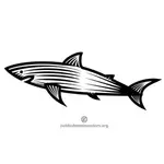 Tubarão preto e branco clip-art