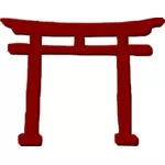 牌坊-日本之神道教门矢量图像