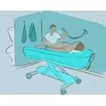 Duscha patienten vektor illustration