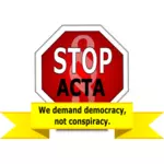 Vektor Klipart zastavit ACTA