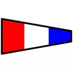 Tre-farget signal flagg