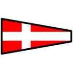 Bandiera con croce bianca